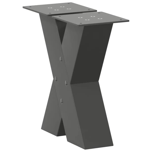 Soffbordsben X-formade 2 st antracit 30x(30-31) cm stål