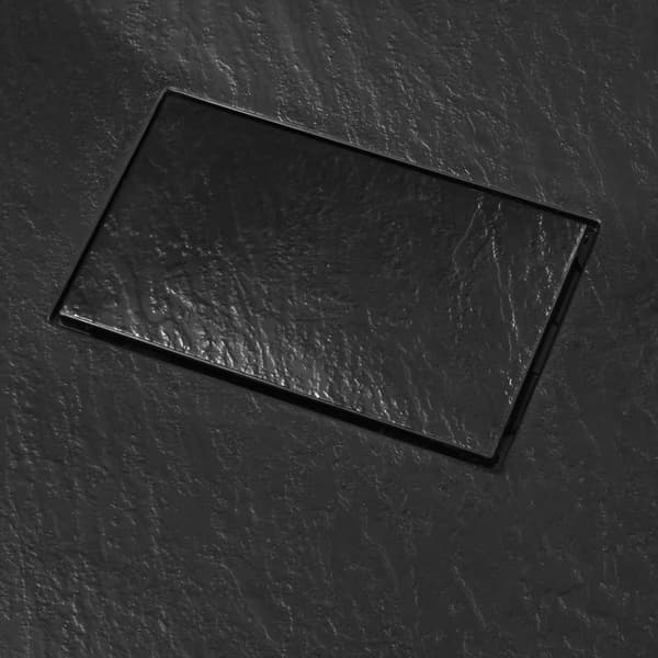 Duschkar SMC svart 90x80 cm