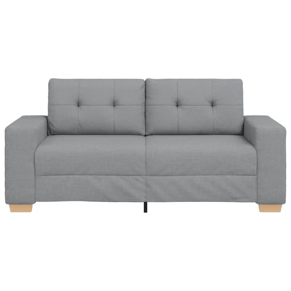 Loveseat soffa ljusgrå 180x77x82 cm tyg