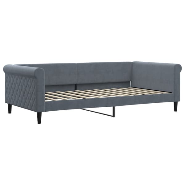 Dagbädd utdragbar mörkgrå 100x200 cm sammet