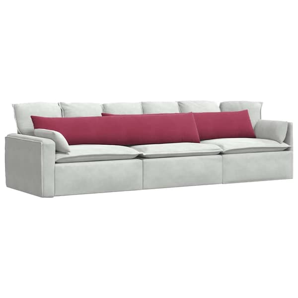 Sofakuddar 2 pcs Vinröd 200 x 40 cm Kordread tyg
