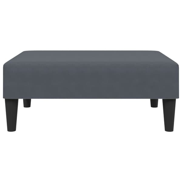 Fotpall mörkgrå 77x55x31 cm sammet