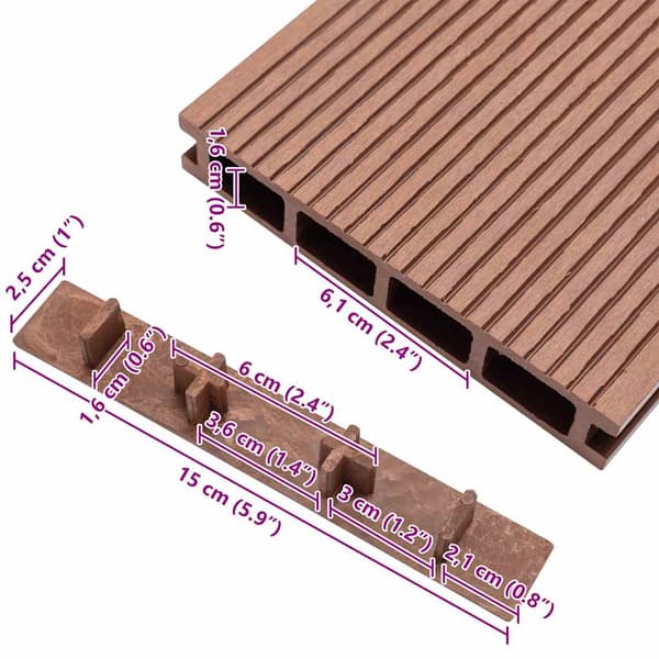Kantlist 10 st brun plast