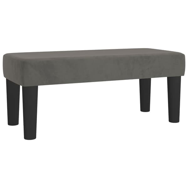 Ramsäng med madrass mörkgrå 80x200 cm sammet