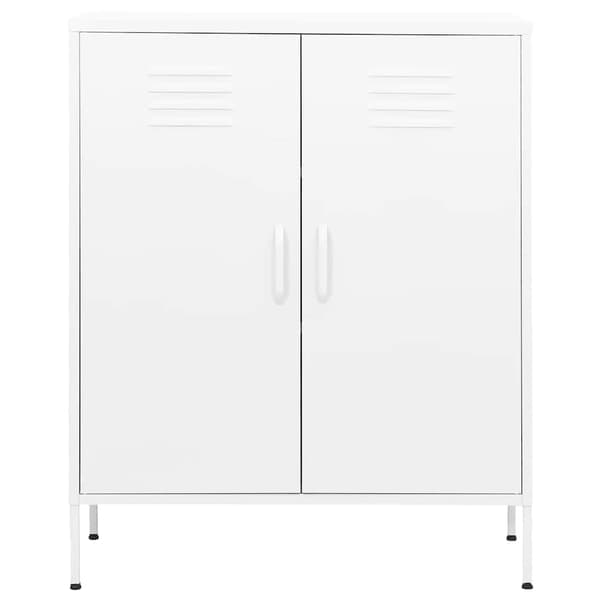 Förvaringsskåp vit 80x35x101,5 cm stål