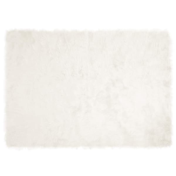 Fuskfäll matta TAFALLA Vit 240 x 340 cm Polyester
