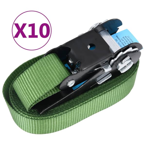 Spännband 10 st 800 daN 6 m grön