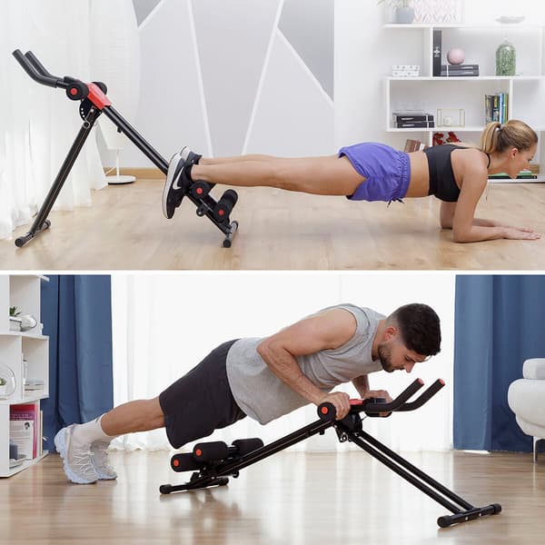 Folding Abdominal Machine med træningsguide Plawer InnovaGoods