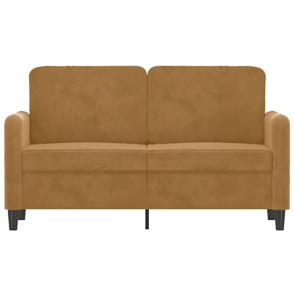 2-sitssoffa brun 120 cm sammet