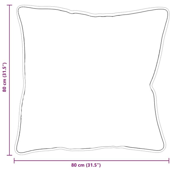 Kudde med kudde 2 pcs Vit 80 x 80 x 40 cm Bomull och Polyester