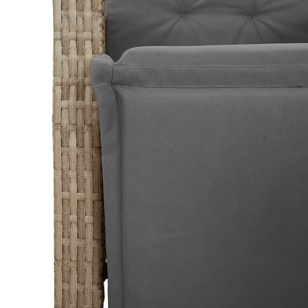 Bistrogrupp med dynor 3 delar beige konstrotting