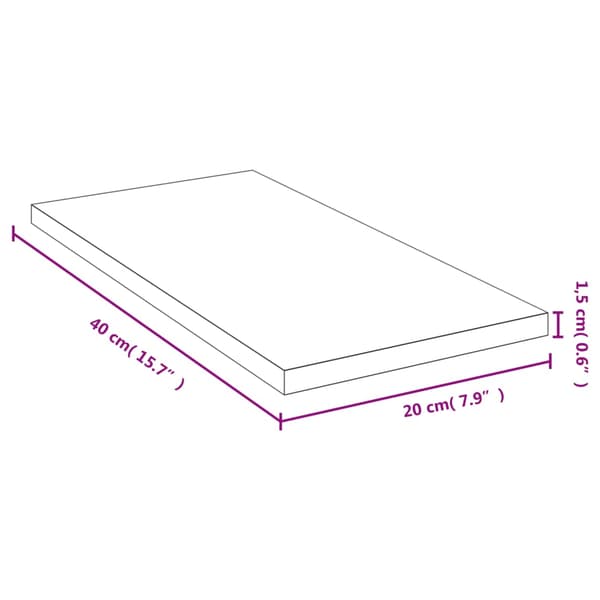 Vägghylla 40x20x1,5 cm bambu