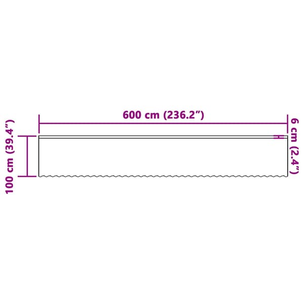 Spetsgardin med gardiner Vit 600 x 100 cm Polyester