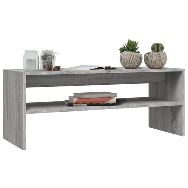 Soffbord grå sonoma 100x40x40 cm konstruerat trä