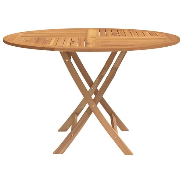 Hopfällbart trädgårdsbord Ø 110x75 cm massiv teak
