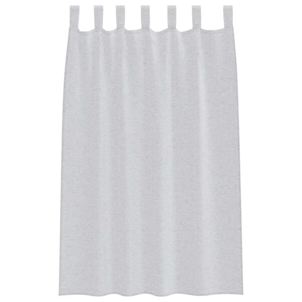 Voile Gardin 2 st Ljusgrå 175 x 140 cm Polyester