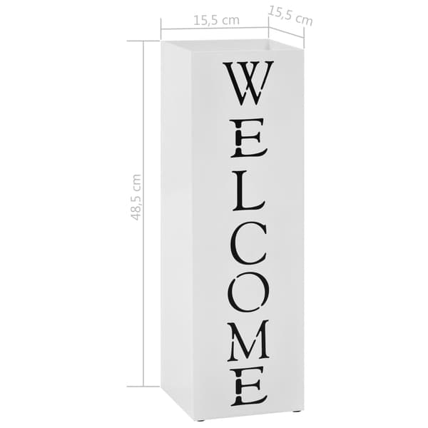 Paraplyställ welcome stål vit