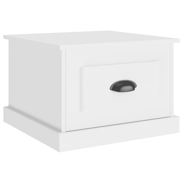 Soffbord vit 50x50x35 cm konstruerat trä