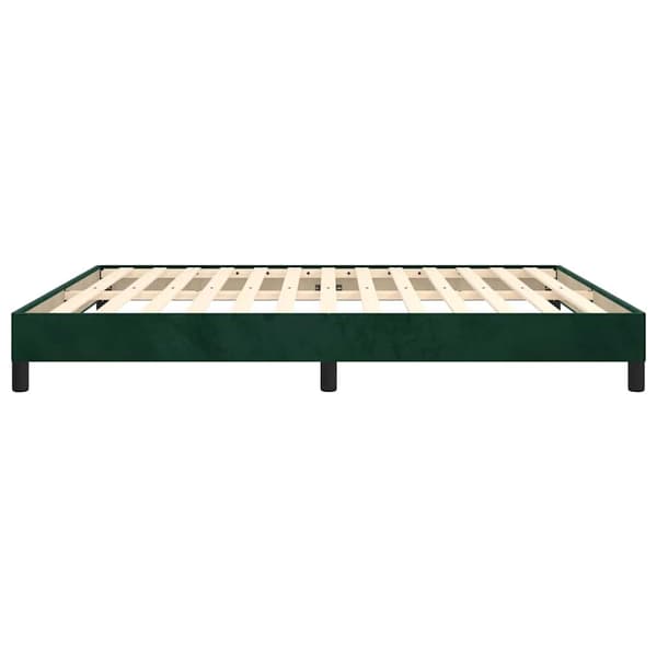 Sängram utan madrass mörkgrön 180x200 cm sammet
