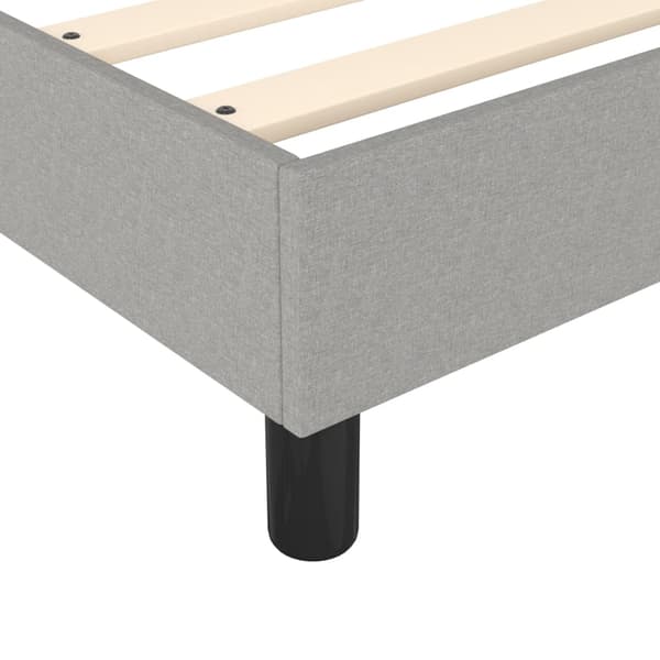 Boxspring-sängram ljusgrå 90x190 cm tyg