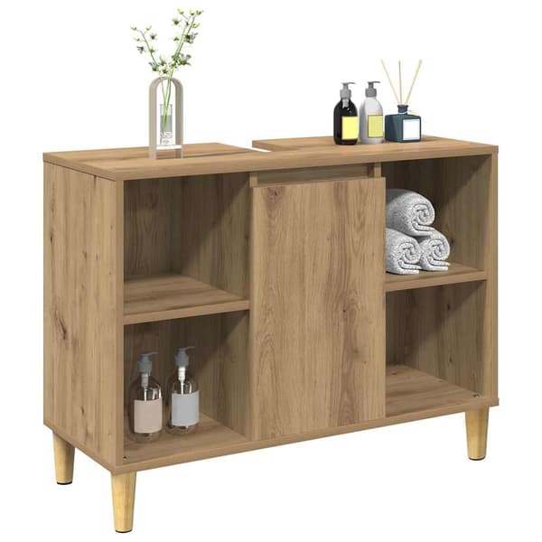 Badrumsskåp ek 80x33x60 cm konstruerat trä