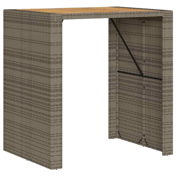 Bargrupp för trädgården 3 delar utan dynor grå