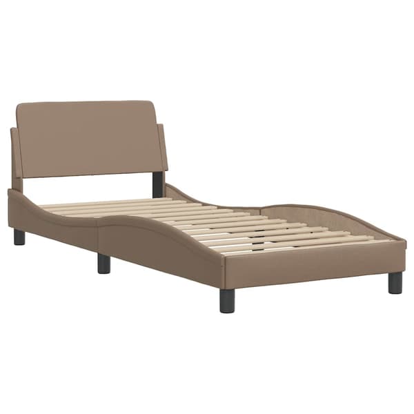 Bed Frame "Dover" Cappuccino 90x200 cm Faux Leather
