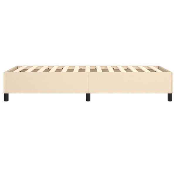 Boxspring-sängram cremefärgad 90x200 cm tyg
