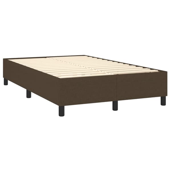 Boxspring-sängram mörkbrun 120x200 cm tyg