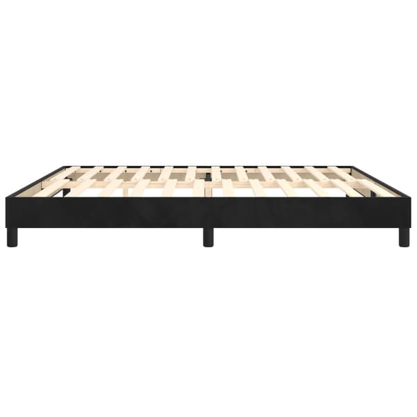 Boxspring-sängram svart 200x200 cm sammet