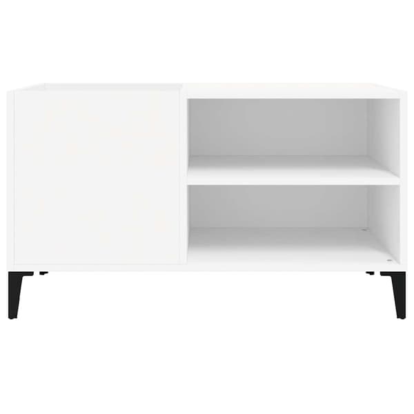 Stereobänk vit 84,5x38x48 cm konstruerat trä
