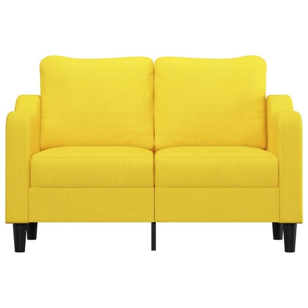 2-sitssoffa ljusggul 120 cm tyg