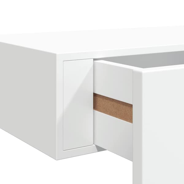 Väggmonterad låda vit 60x23,5x10 cm MDF