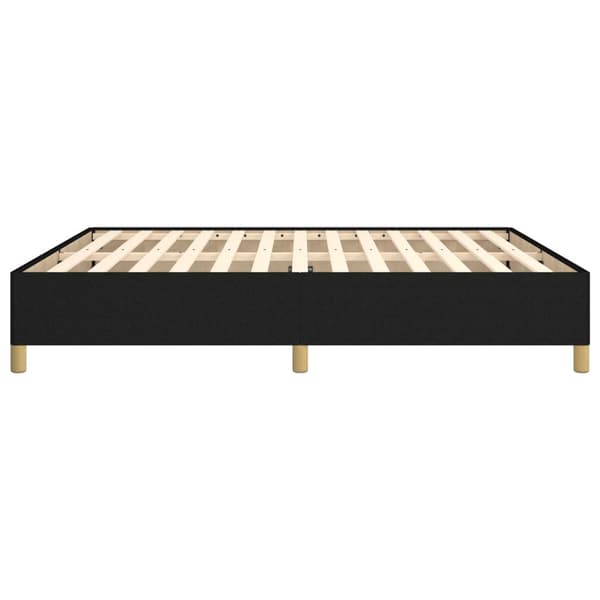 Boxspring-sängram svart 160x200 cm tyg