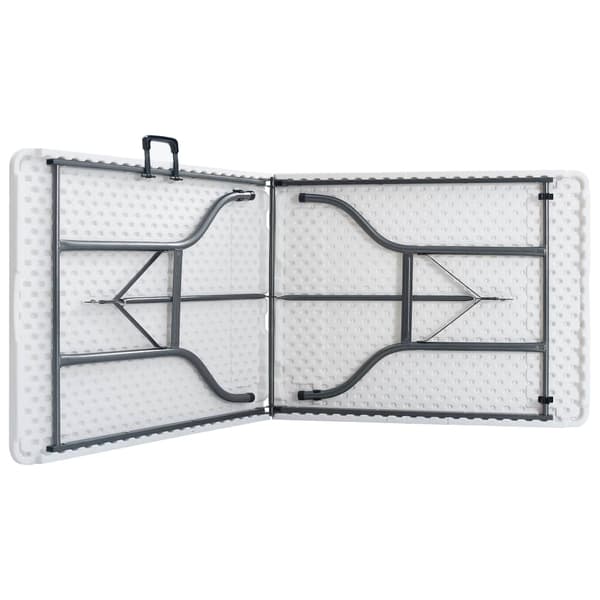 Hopfällbart trädgårdsbord vit 180x72x72 cm HDPE