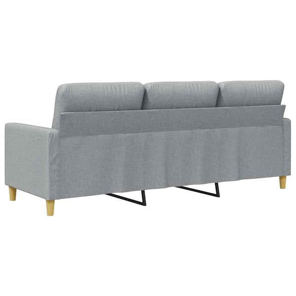 3-sitssoffa ljusgrå 180 cm tyg