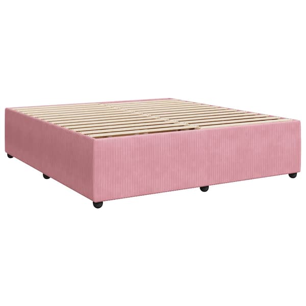 Sängram rosa 200x200 cm sammet