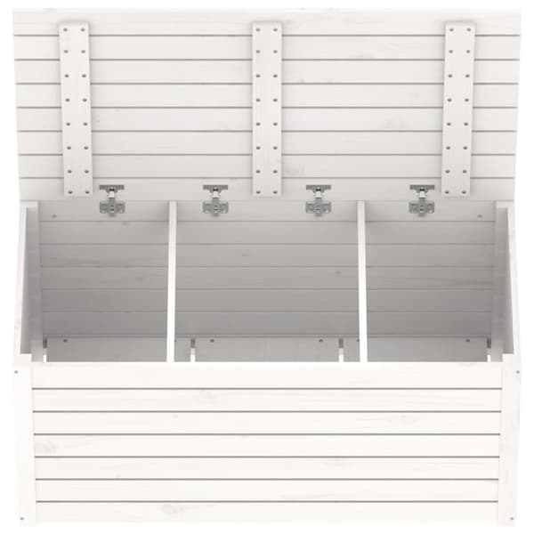 Dynbox vit 101x50,5x46,5 cm massiv furu