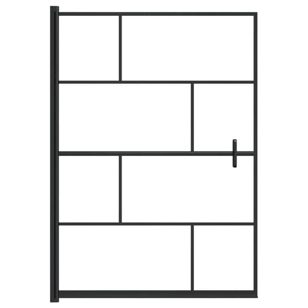 Duschvägg ESG 100x140 cm svart