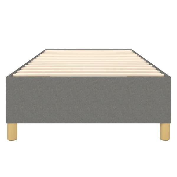 Boxspring-sängram mörkgrå 80x200 cm tyg