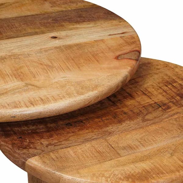 Nesting Kaffe Bord 3 pcs Brun Massivt mangoträ