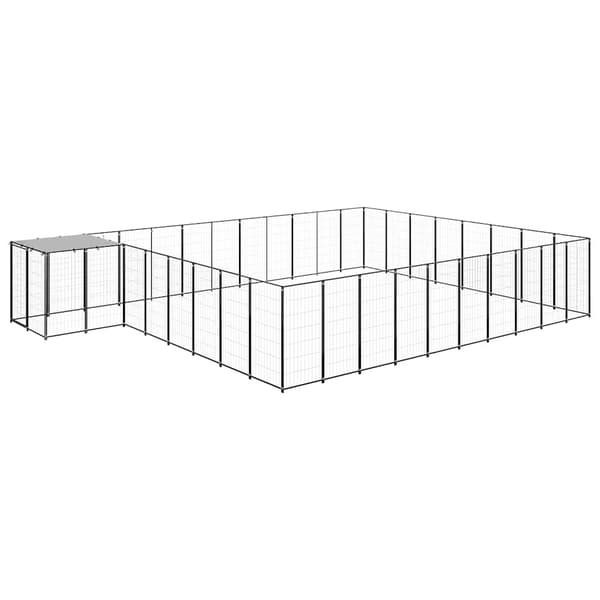Hundgård svart 25,41 m² stål