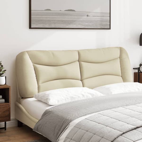 Headboard Cushion "Hvar" Cream 160 cm Fabric