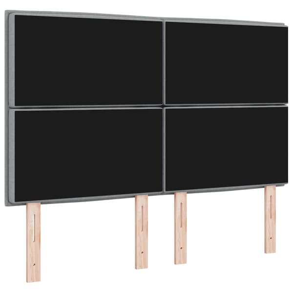 Huvudgavel Ljusgrå 144 cm tyg