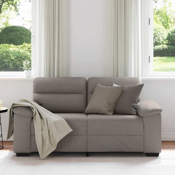 2-sitssoffa taupe 160x81x84 cm tyg