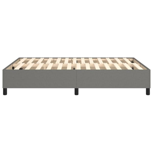 Boxspring-sängram mörkgrå 140x200 cm tyg