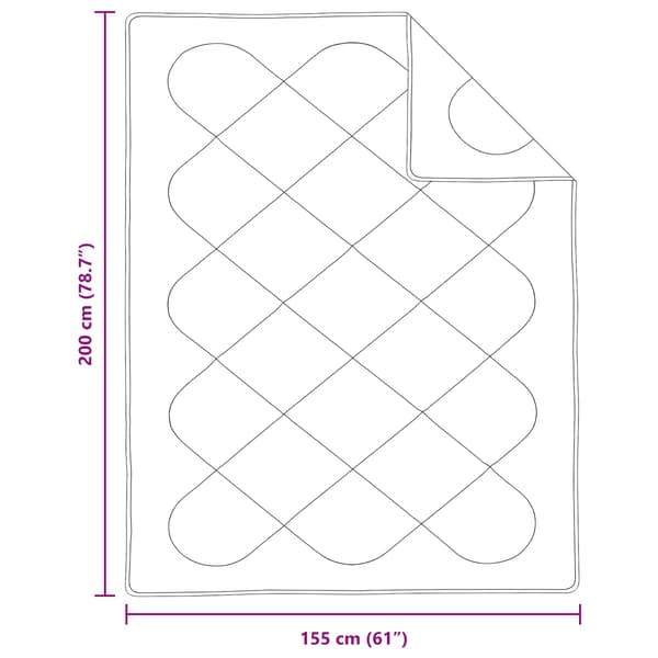 Duntäcke med kudde 2 pcs Vit Mikrofiber