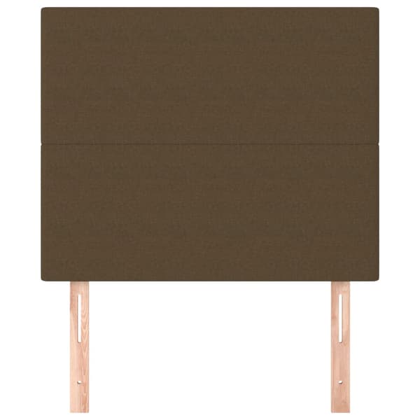 Sänggavel mörkbrun 90x5x118/128 cm tyg
