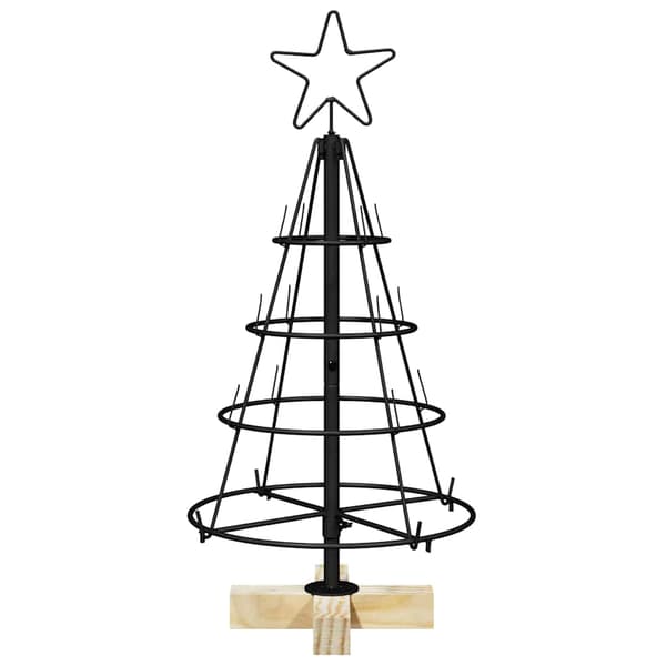 Julcone-träd med stativ Svart 60 cm Stål