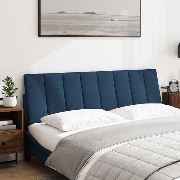 Headboard Cushion "Hanko" Blue 160 cm Fabric